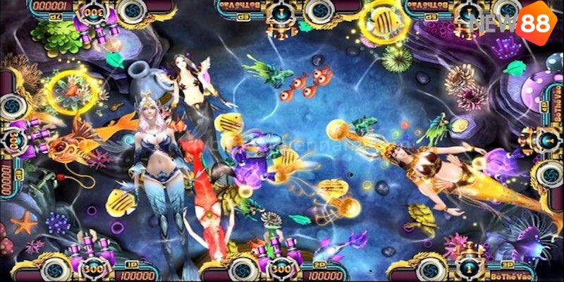 Nhiều vũ khí và sinh vật trong game bắn cá thủy tiên