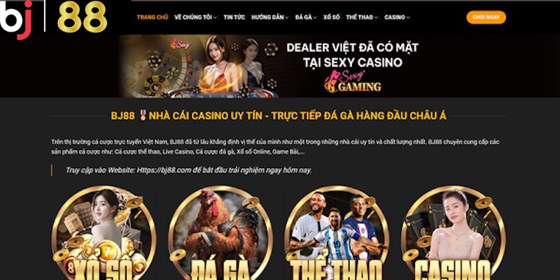 Những ưu điểm nổi bật của nhà cái uy tín BJ88