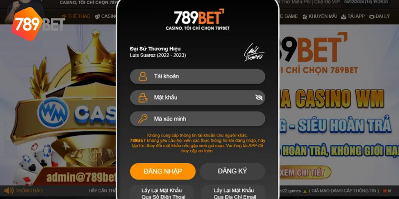 Các bước đăng nhập 789BET