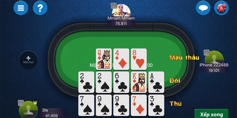 Bí kíp xếp bài Mậu Binh để tối ưu chiến thắng